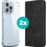 Coverzs Hoesje geschikt voor iPhone 14 Plus hoesje bundel - Luxe bookcase en transparant case - 2 hoogwaardige hoesjes voor Hoesje geschikt voor iPhone 14 Plus - Bundel van Zwart en Transparant hoesje Coverzs Hoesje geschikt voor iPhone 14 Plus hoesje bundel - Luxe bookcase en transparant case - 2 hoogwaardige hoesjes voor Hoesje geschikt voor iPhone 14 Plus - Bundel van Zwart en Transparant hoesje