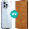 Coverzs Hoesje geschikt voor iPhone 14 Plus hoesje bundel - Luxe bookcase en transparant case - 2 hoogwaardige hoesjes voor Hoesje geschikt voor iPhone 14 Plus - Bundel van Bruin en Transparant hoesje Coverzs Hoesje geschikt voor iPhone 14 Plus hoesje bundel - Luxe bookcase en transparant case - 2 hoogwaardige hoesjes voor Hoesje geschikt voor iPhone 14 Plus - Bundel van Bruin en Transparant hoesje