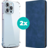 Coverzs Hoesje geschikt voor iPhone 14 Plus hoesje bundel - Luxe bookcase en transparant case - 2 hoogwaardige hoesjes voor Hoesje geschikt voor iPhone 14 Plus - Bundel van Blauw en Transparant hoesje Coverzs Hoesje geschikt voor iPhone 14 Plus hoesje bundel - Luxe bookcase en transparant case - 2 hoogwaardige hoesjes voor Hoesje geschikt voor iPhone 14 Plus - Bundel van Blauw en Transparant hoesje