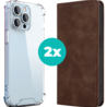 Coverzs Hoesje geschikt voor iPhone 14 Plus hoesje bundel - Luxe bookcase en transparant case - 2 hoogwaardige hoesjes voor Hoesje geschikt voor iPhone 14 Plus - Bundel van Donkerbruin en Transparant hoesje Coverzs Hoesje geschikt voor iPhone 14 Plus hoesje bundel - Luxe bookcase en transparant case - 2 hoogwaardige hoesjes voor Hoesje geschikt voor iPhone 14 Plus - Bundel van Donkerbruin en Transparant hoesje