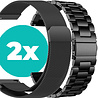 Strap-it Bandjes geschikt voor Samsung Galaxy Watch 5 - Metalen band en Milanese band zwart en zwart - Set van 2 bandjes - Geschikt voor Galaxy Watch 4 en 5 40mm en 44mm / 4 Classic - 42mm en 46mm / Galaxy Watch 5 Pro 45 mm Strap-it Bandjes geschikt voor Samsung Galaxy Watch 5 - Metalen band en Milanese band zwart en zwart - Set van 2 bandjes - Geschikt voor Galaxy Watch 4 en 5 40mm en 44mm / 4 Classic - 42mm en 46mm / Galaxy Watch 5 Pro 45 mm