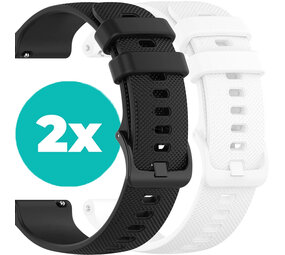 Strap-it Vivoactive 4s siliconen bandje zwart + Vivoactive 4s siliconen bandje wit