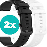 Strap-it Smartwatch bandjes - 2 pack - Siliconen bandje - Zwart – Wit – 18mm bandje – set van 2 - Geschikt voor Vivoactive 4s / Garmin Venu 2s / Garmin Vivomove 3s Strap-it Smartwatch bandjes - 2 pack - Siliconen bandje - Zwart – Wit – 18mm bandje – set van 2 - Geschikt voor Vivoactive 4s / Garmin Venu 2s / Garmin Vivomove 3s