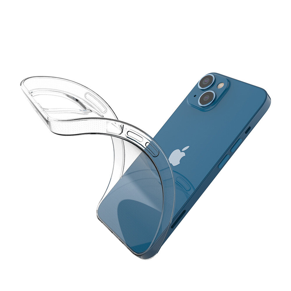 Ceezs Ceezs geschikt voor iPhone 14 ultra thin siliconen hoesje transparant + ShieldCase screenprotector - beschermglas iPhone bescherming - iPhone case bescherm hoesje + Screenprotector