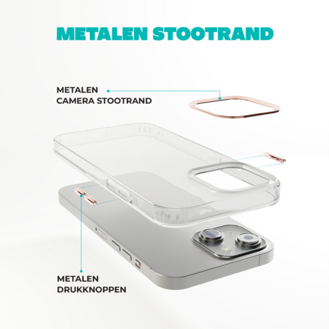 Coverzs Coverzs geschikt voor iPhone 14 hard case met metalen camera bumper (roze) + ShieldCase screenprotector - beschermglas iPhone bescherming - iPhone case bescherm hoesje + Screenprotector Coverzs Coverzs geschikt voor iPhone 14 hard case met metalen camera bumper (roze) + ShieldCase screenprotector - beschermglas iPhone bescherming - iPhone case bescherm hoesje + Screenprotector