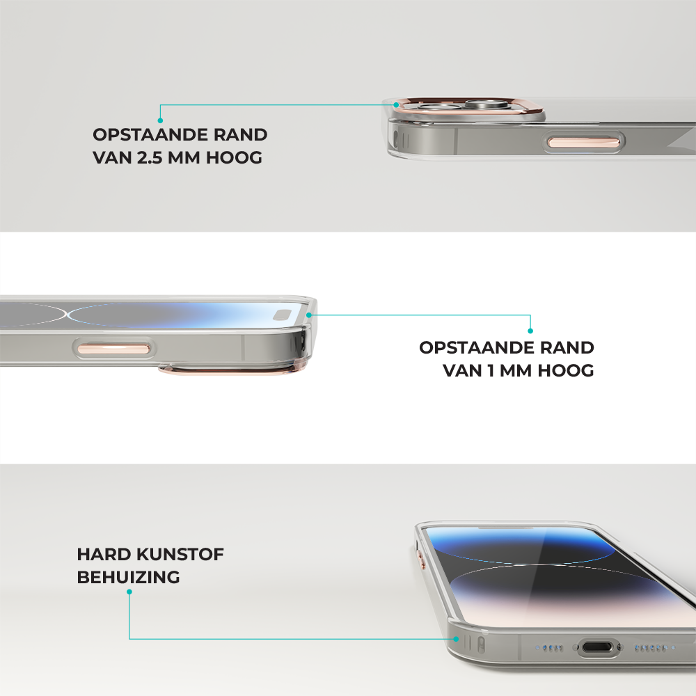 Coverzs Coverzs geschikt voor iPhone 14 hard case met metalen camera bumper (roze) + ShieldCase screenprotector - beschermglas iPhone bescherming - iPhone case bescherm hoesje + Screenprotector Coverzs Coverzs geschikt voor iPhone 14 hard case met metalen camera bumper (roze) + ShieldCase screenprotector - beschermglas iPhone bescherming - iPhone case bescherm hoesje + Screenprotector