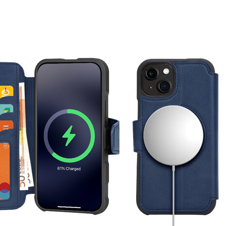Coverzs Coverzs geschikt voor iPhone 14 hoesje leer bookcase Magsafe (blauw) + ShieldCase screenprotector - beschermglas iPhone bescherming - iPhone case bescherm hoesje + Screenprotector Coverzs Coverzs geschikt voor iPhone 14 hoesje leer bookcase Magsafe (blauw) + ShieldCase screenprotector - beschermglas iPhone bescherming - iPhone case bescherm hoesje + Screenprotector