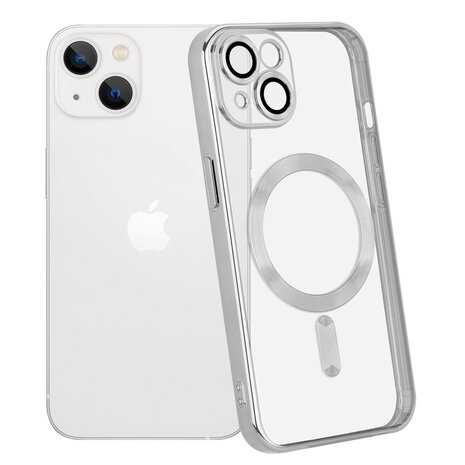 Coverzs Coverzs geschikt voor iPhone 14 Magsafe hoesje met camera cover (zilver) + ShieldCase screenprotector - beschermglas iPhone bescherming - iPhone case bescherm hoesje + Screenprotector Coverzs Coverzs geschikt voor iPhone 14 Magsafe hoesje met camera cover (zilver) + ShieldCase screenprotector - beschermglas iPhone bescherming - iPhone case bescherm hoesje + Screenprotector