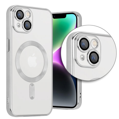 Coverzs Coverzs geschikt voor iPhone 14 Magsafe hoesje met camera cover (zilver) + ShieldCase screenprotector - beschermglas iPhone bescherming - iPhone case bescherm hoesje + Screenprotector Coverzs Coverzs geschikt voor iPhone 14 Magsafe hoesje met camera cover (zilver) + ShieldCase screenprotector - beschermglas iPhone bescherming - iPhone case bescherm hoesje + Screenprotector