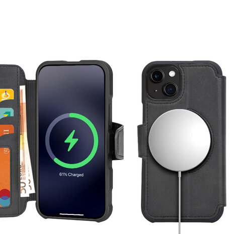 Coverzs Coverzs geschikt voor iPhone 14 Plus hoesje leer bookcase Magsafe (zwart) + ShieldCase screenprotector - beschermglas iPhone bescherming - iPhone case bescherm hoesje + Screenprotector Coverzs Coverzs geschikt voor iPhone 14 Plus hoesje leer bookcase Magsafe (zwart) + ShieldCase screenprotector - beschermglas iPhone bescherming - iPhone case bescherm hoesje + Screenprotector