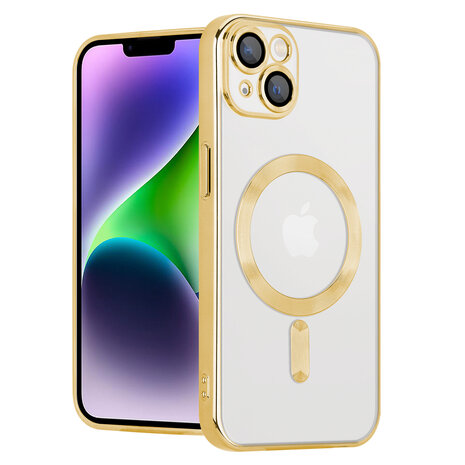 Coverzs Coverzs geschikt voor iPhone 14 Plus Magsafe hoesje met camera cover (goud) + ShieldCase screenprotector - beschermglas iPhone bescherming - iPhone case bescherm hoesje + Screenprotector Coverzs Coverzs geschikt voor iPhone 14 Plus Magsafe hoesje met camera cover (goud) + ShieldCase screenprotector - beschermglas iPhone bescherming - iPhone case bescherm hoesje + Screenprotector