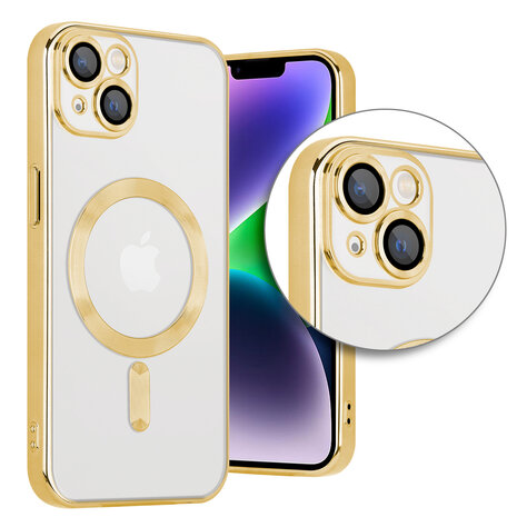 Coverzs Coverzs geschikt voor iPhone 14 Plus Magsafe hoesje met camera cover (goud) + ShieldCase screenprotector - beschermglas iPhone bescherming - iPhone case bescherm hoesje + Screenprotector Coverzs Coverzs geschikt voor iPhone 14 Plus Magsafe hoesje met camera cover (goud) + ShieldCase screenprotector - beschermglas iPhone bescherming - iPhone case bescherm hoesje + Screenprotector