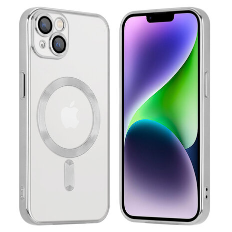 Coverzs Coverzs geschikt voor iPhone 14 Plus Magsafe hoesje met camera cover (zilver) + ShieldCase screenprotector - beschermglas iPhone bescherming - iPhone case bescherm hoesje + Screenprotector Coverzs Coverzs geschikt voor iPhone 14 Plus Magsafe hoesje met camera cover (zilver) + ShieldCase screenprotector - beschermglas iPhone bescherming - iPhone case bescherm hoesje + Screenprotector