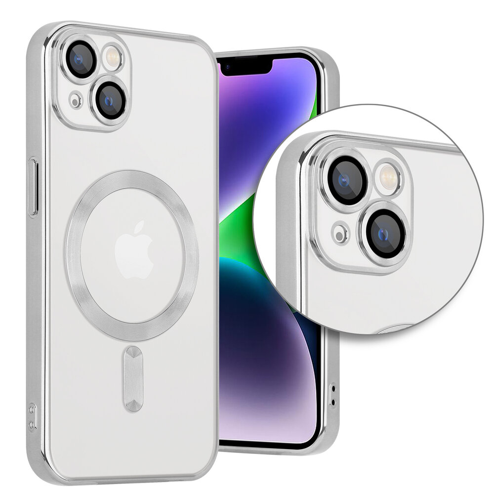 Coverzs Coverzs geschikt voor iPhone 14 Plus Magsafe hoesje met camera cover (zilver) + ShieldCase screenprotector - beschermglas iPhone bescherming - iPhone case bescherm hoesje + Screenprotector Coverzs Coverzs geschikt voor iPhone 14 Plus Magsafe hoesje met camera cover (zilver) + ShieldCase screenprotector - beschermglas iPhone bescherming - iPhone case bescherm hoesje + Screenprotector