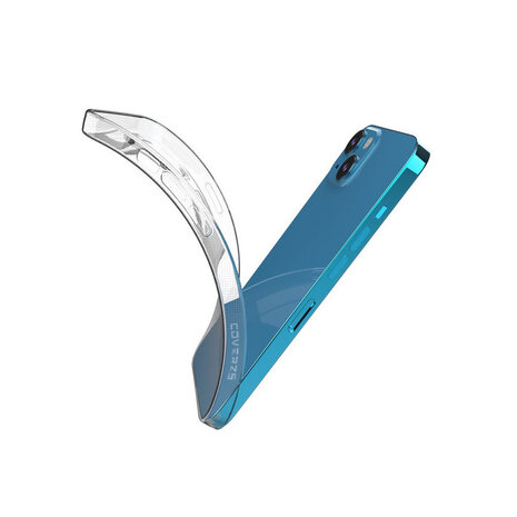 Coverzs Coverzs geschikt voor iPhone 14 Plus TPU hoesje (transparant) + ShieldCase screenprotector - beschermglas iPhone bescherming - iPhone case bescherm hoesje + Screenprotector