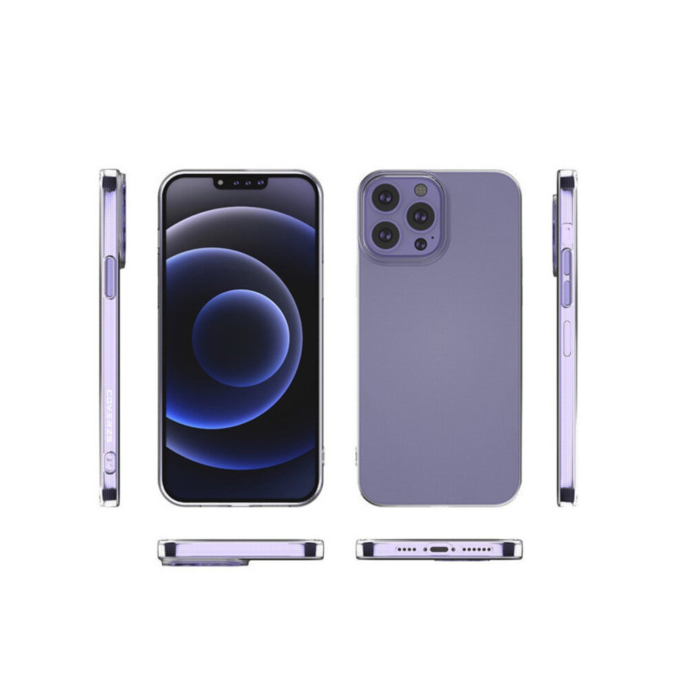 Coverzs Coverzs geschikt voor iPhone 14 Pro TPU hoesje (transparant) + ShieldCase screenprotector - beschermglas iPhone bescherming - iPhone case bescherm hoesje + Screenprotector