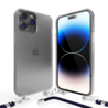 Coverzs Coverzs geschikt voor iPhone 14 Pro transparante case met koord (donkerblauw) + ShieldCase screenprotector - beschermglas iPhone bescherming - iPhone case bescherm hoesje + Screenprotector Coverzs Coverzs geschikt voor iPhone 14 Pro transparante case met koord (donkerblauw) + ShieldCase screenprotector - beschermglas iPhone bescherming - iPhone case bescherm hoesje + Screenprotector