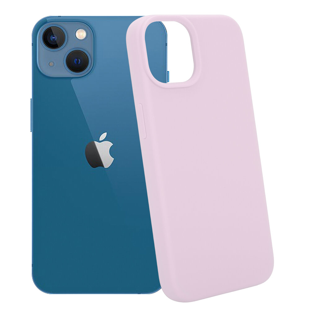 Coverzs Coverzs Luxe Liquid Silicone case geschikt voor iPhone 14 Plus (roze) + ShieldCase screenprotector - beschermglas iPhone bescherming - iPhone case bescherm hoesje + Screenprotector