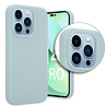 Coverzs Coverzs Luxe Liquid Silicone case geschikt voor iPhone 14 Pro (grijsblauw) + ShieldCase screenprotector - beschermglas iPhone bescherming - iPhone case bescherm hoesje + Screenprotector Coverzs Coverzs Luxe Liquid Silicone case geschikt voor iPhone 14 Pro (grijsblauw) + ShieldCase screenprotector - beschermglas iPhone bescherming - iPhone case bescherm hoesje + Screenprotector
