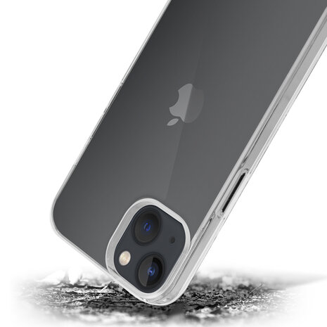 Coverzs Coverzs Luxe Shock case geschikt voor iPhone 14 Plus (transparant)  + ShieldCase screenprotector - beschermglas iPhone bescherming - iPhone case bescherm hoesje + Screenprotector