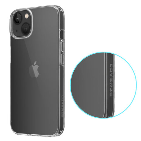 Coverzs Coverzs Luxe Shock case geschikt voor iPhone 14 Plus (transparant)  + ShieldCase screenprotector - beschermglas iPhone bescherming - iPhone case bescherm hoesje + Screenprotector