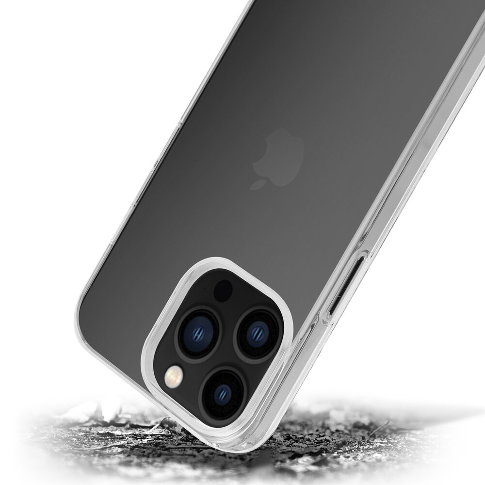 Coverzs Coverzs Luxe Shock case geschikt voor iPhone 14 Pro (transparant)  + ShieldCase screenprotector - beschermglas iPhone bescherming - iPhone case bescherm hoesje + Screenprotector