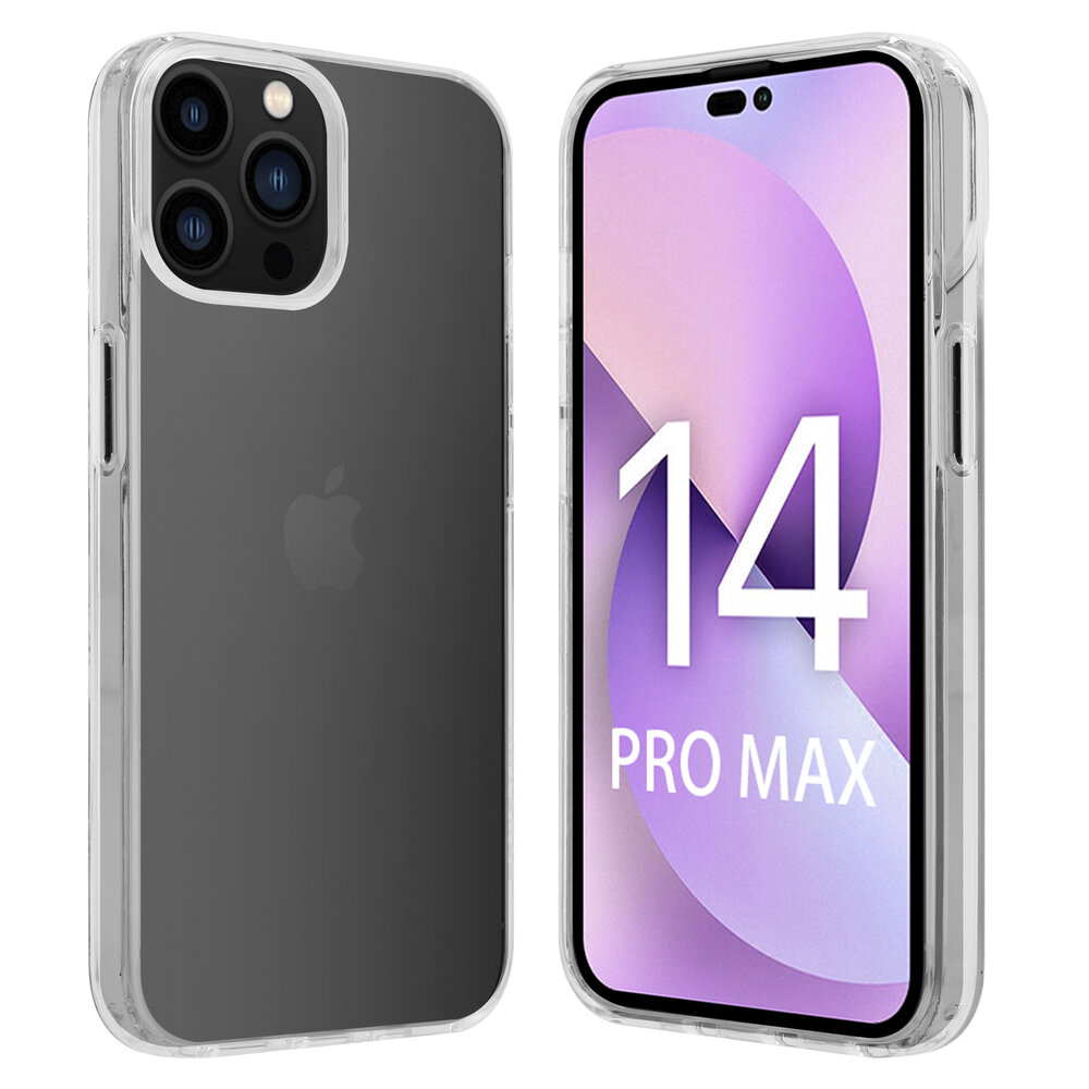 Coverzs Coverzs Luxe Shock case geschikt voor iPhone 14 Pro Max (transparant)  + ShieldCase screenprotector - beschermglas iPhone bescherming - iPhone case bescherm hoesje + Screenprotector