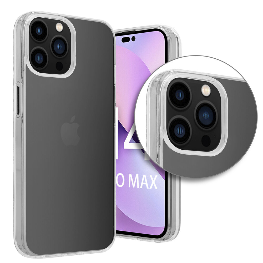 Coverzs Coverzs Luxe Shock case geschikt voor iPhone 14 Pro Max (transparant)  + ShieldCase screenprotector - beschermglas iPhone bescherming - iPhone case bescherm hoesje + Screenprotector