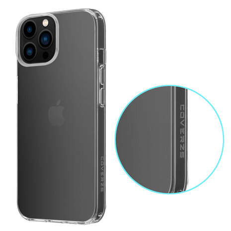 Coverzs Coverzs Luxe Shock case geschikt voor iPhone 14 Pro Max (transparant)  + ShieldCase screenprotector - beschermglas iPhone bescherming - iPhone case bescherm hoesje + Screenprotector