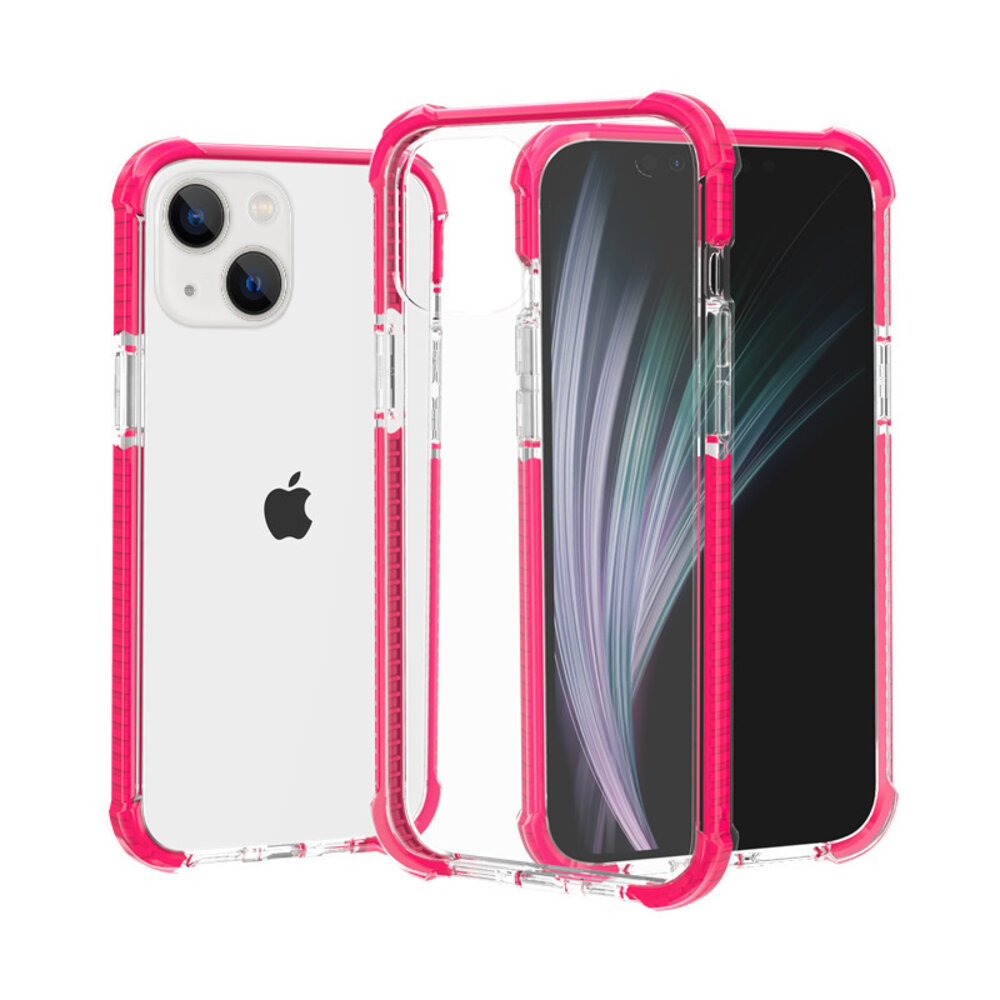 Shieldcase ShieldCase Bumper shock case geschikt voor iPhone 14 Plus (roze)  + ShieldCase screenprotector - beschermglas iPhone bescherming - iPhone case bescherm hoesje + Screenprotector