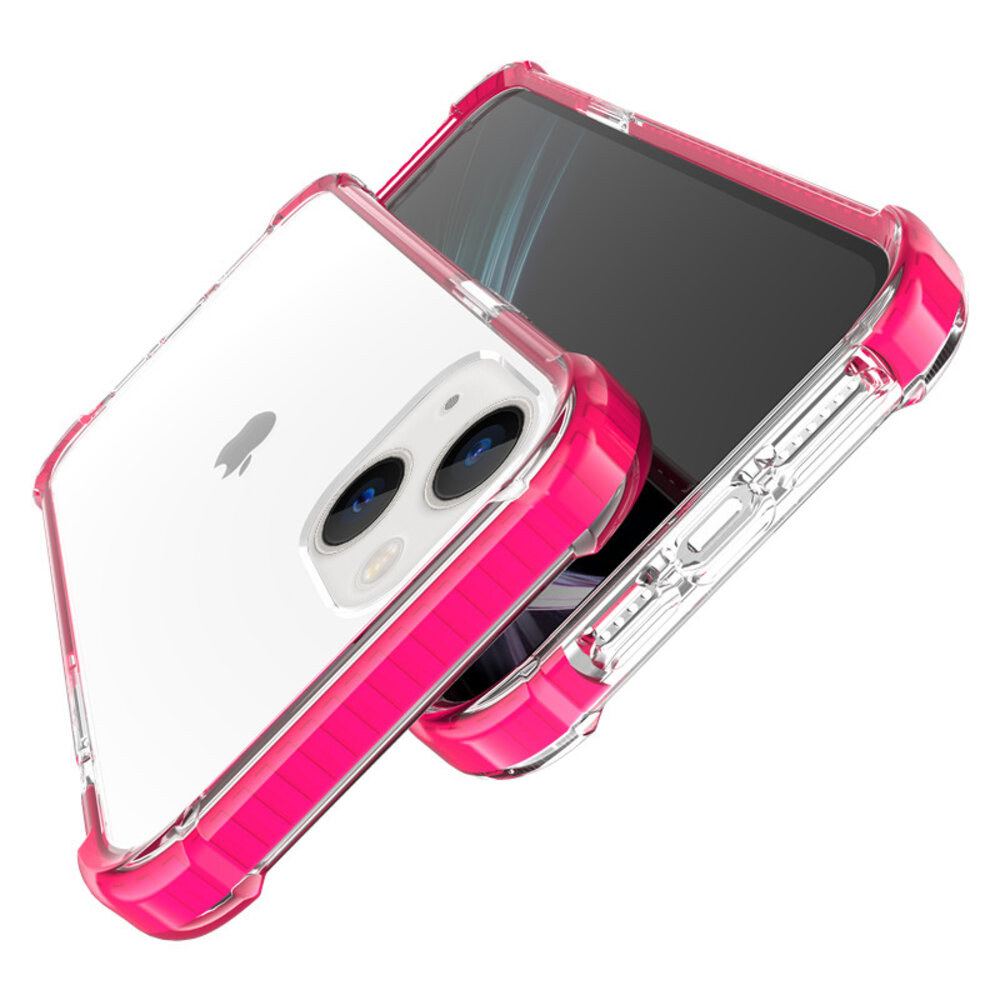 Shieldcase ShieldCase Bumper shock case geschikt voor iPhone 14 Plus (roze)  + ShieldCase screenprotector - beschermglas iPhone bescherming - iPhone case bescherm hoesje + Screenprotector