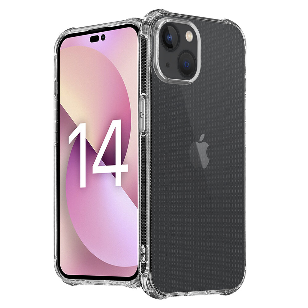 Shieldcase ShieldCase geschikt voor iPhone 14 Anti-Yellowing TPU shock case (transparant) + ShieldCase screenprotector - beschermglas iPhone bescherming - iPhone case bescherm hoesje + Screenprotector