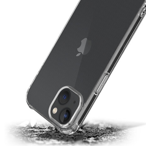 Shieldcase ShieldCase geschikt voor iPhone 14 Anti-Yellowing TPU shock case (transparant) + ShieldCase screenprotector - beschermglas iPhone bescherming - iPhone case bescherm hoesje + Screenprotector