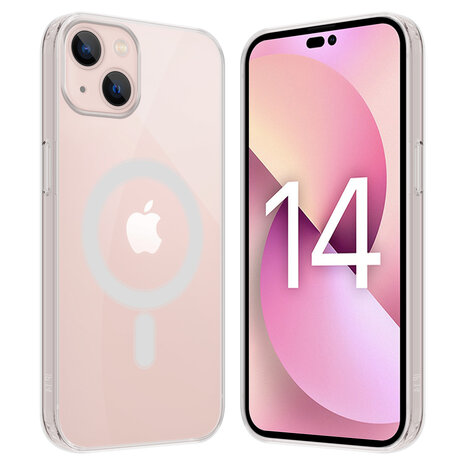 Shieldcase ShieldCase geschikt voor iPhone 14 MagSafe hoesje (transparant) + ShieldCase screenprotector - beschermglas iPhone bescherming - iPhone case bescherm hoesje + Screenprotector