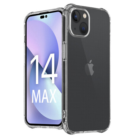 Shieldcase ShieldCase geschikt voor iPhone 14 Plus Anti-Yellowing TPU shock case (transparant) + ShieldCase screenprotector - beschermglas iPhone bescherming - iPhone case bescherm hoesje + Screenprotector