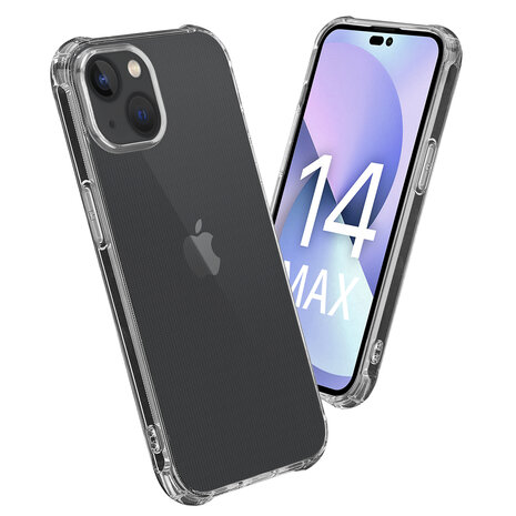 Shieldcase ShieldCase geschikt voor iPhone 14 Plus Anti-Yellowing TPU shock case (transparant) + ShieldCase screenprotector - beschermglas iPhone bescherming - iPhone case bescherm hoesje + Screenprotector