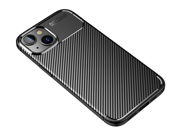 Shieldcase ShieldCase geschikt voor iPhone 14 Plus Carbon Fiber Case (zwart) + ShieldCase screenprotector - beschermglas iPhone bescherming - iPhone case bescherm hoesje + Screenprotector