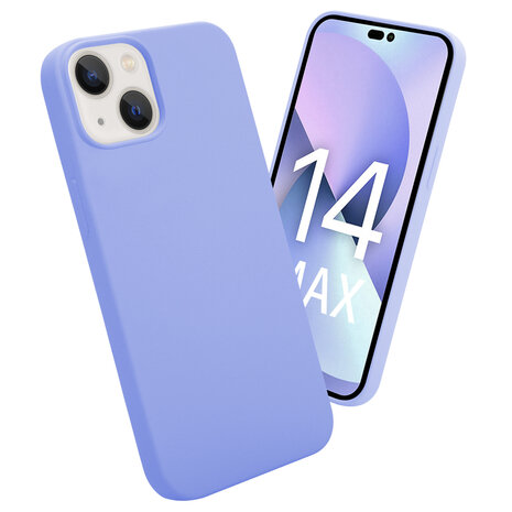 Shieldcase ShieldCase geschikt voor iPhone 14 Plus silicone case (paars) + ShieldCase screenprotector - beschermglas iPhone bescherming - iPhone case bescherm hoesje + Screenprotector