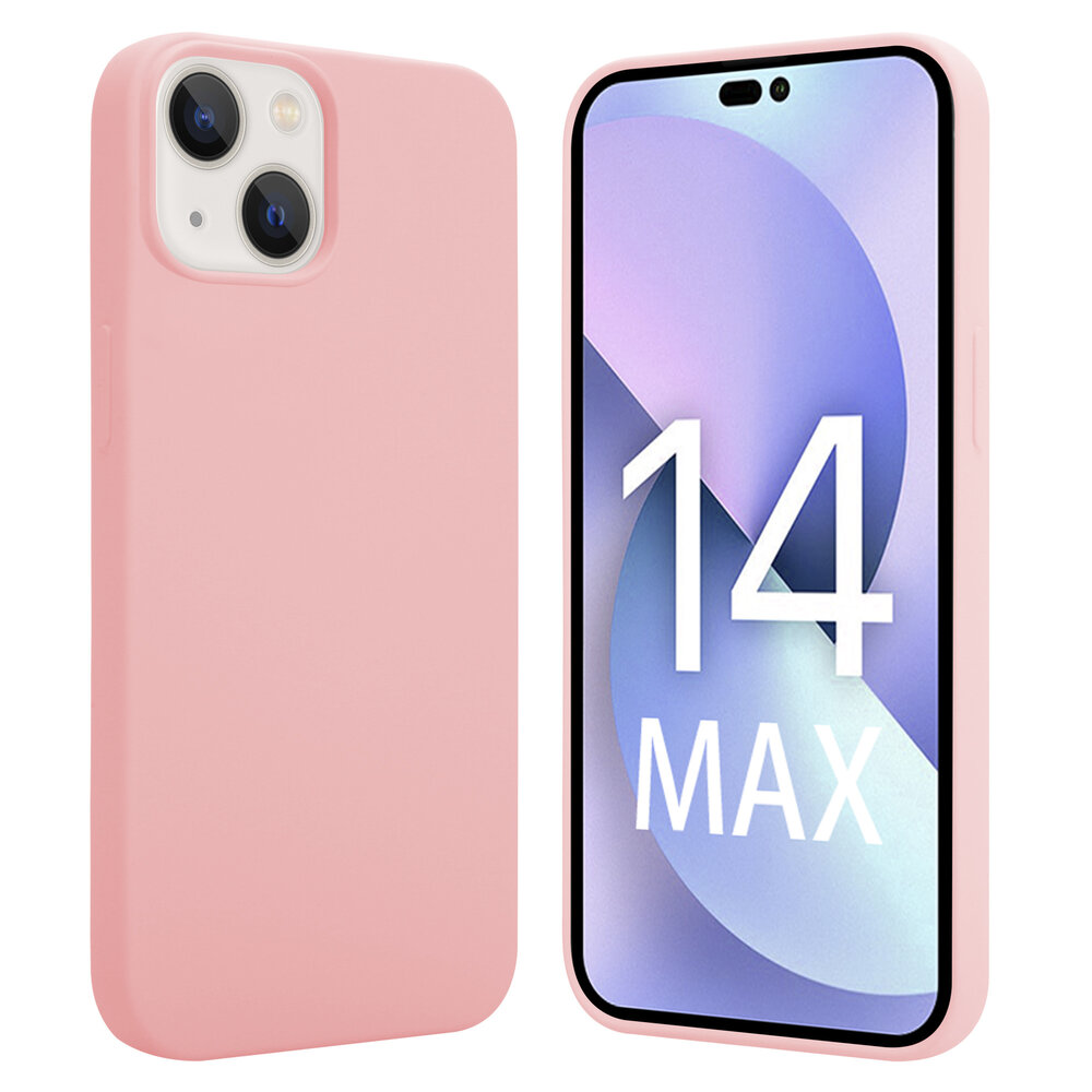 Shieldcase ShieldCase geschikt voor iPhone 14 Plus silicone case (roze) + ShieldCase screenprotector - beschermglas iPhone bescherming - iPhone case bescherm hoesje + Screenprotector