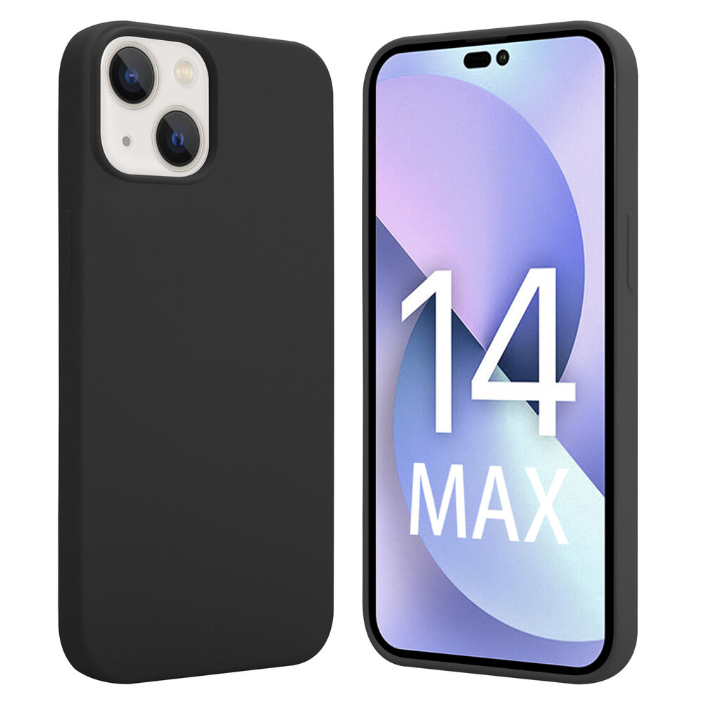 Shieldcase ShieldCase geschikt voor iPhone 14 Plus silicone case (zwart) + ShieldCase screenprotector - beschermglas iPhone bescherming - iPhone case bescherm hoesje + Screenprotector