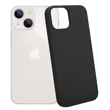 Shieldcase ShieldCase geschikt voor iPhone 14 Plus silicone case (zwart) + ShieldCase screenprotector - beschermglas iPhone bescherming - iPhone case bescherm hoesje + Screenprotector