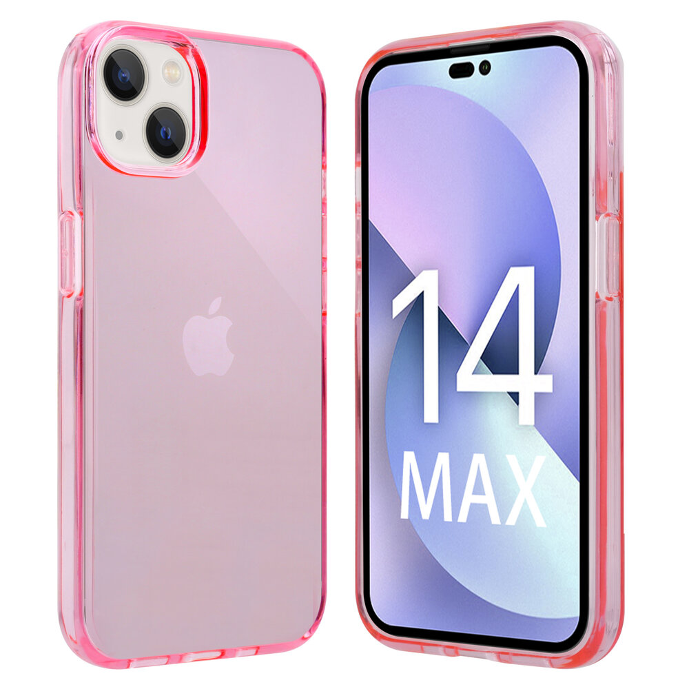 Shieldcase ShieldCase geschikt voor iPhone 14 Plus TPU case (roze) + ShieldCase screenprotector - beschermglas iPhone bescherming - iPhone case bescherm hoesje + Screenprotector