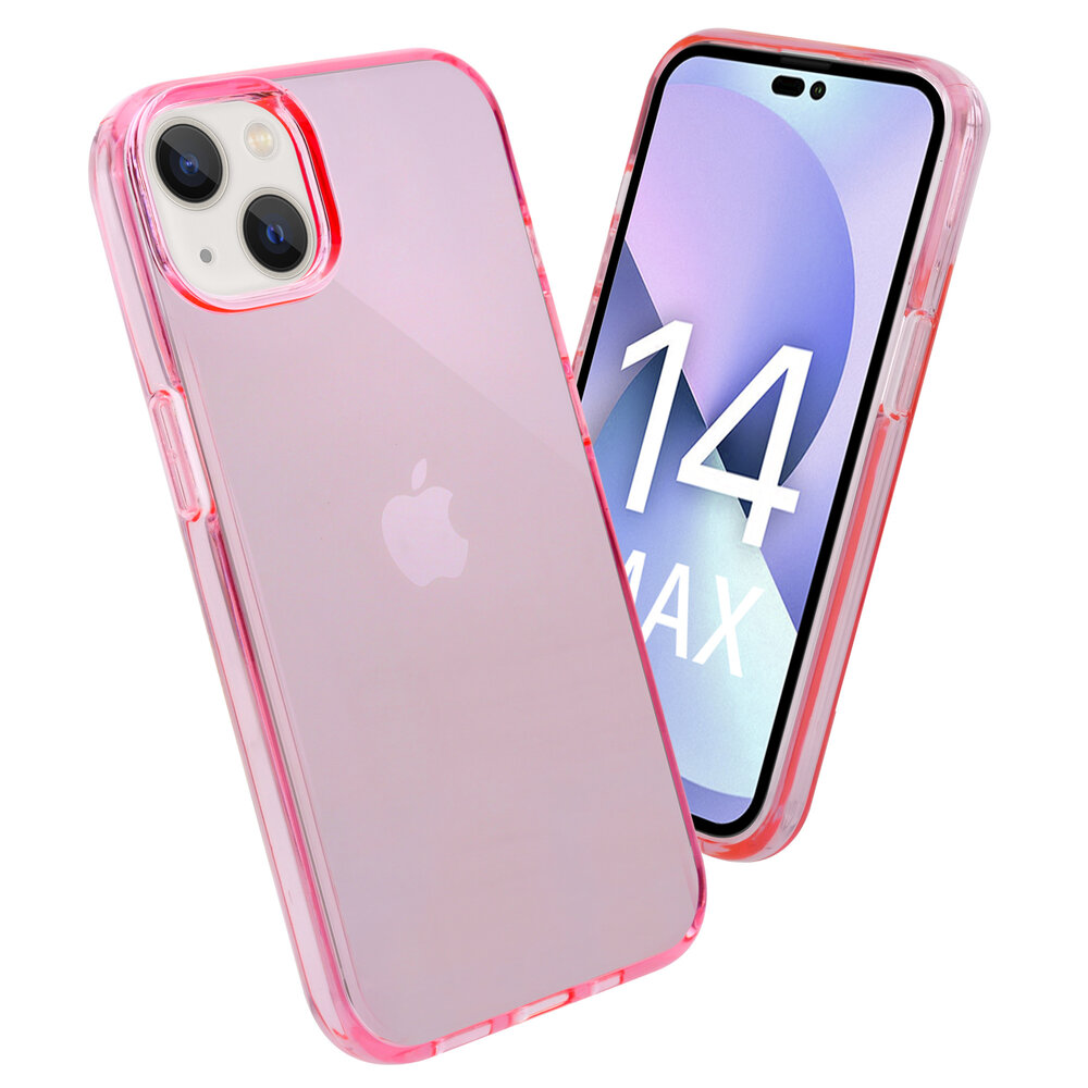 Shieldcase ShieldCase geschikt voor iPhone 14 Plus TPU case (roze) + ShieldCase screenprotector - beschermglas iPhone bescherming - iPhone case bescherm hoesje + Screenprotector