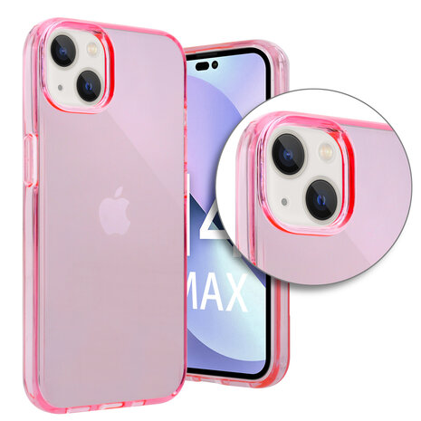 Shieldcase ShieldCase geschikt voor iPhone 14 Plus TPU case (roze) + ShieldCase screenprotector - beschermglas iPhone bescherming - iPhone case bescherm hoesje + Screenprotector