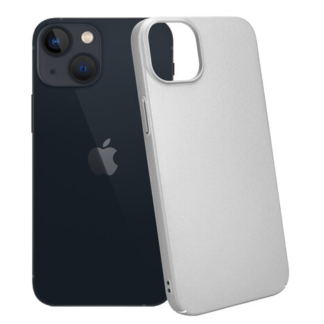 Shieldcase Shieldcase geschikt voor iPhone 14 Plus ultra thin case (zilver) + ShieldCase screenprotector - beschermglas iPhone bescherming - iPhone case bescherm hoesje + Screenprotector