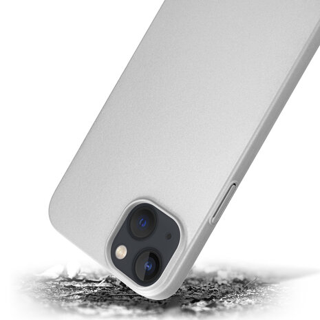 Shieldcase Shieldcase geschikt voor iPhone 14 Plus ultra thin case (zilver) + ShieldCase screenprotector - beschermglas iPhone bescherming - iPhone case bescherm hoesje + Screenprotector