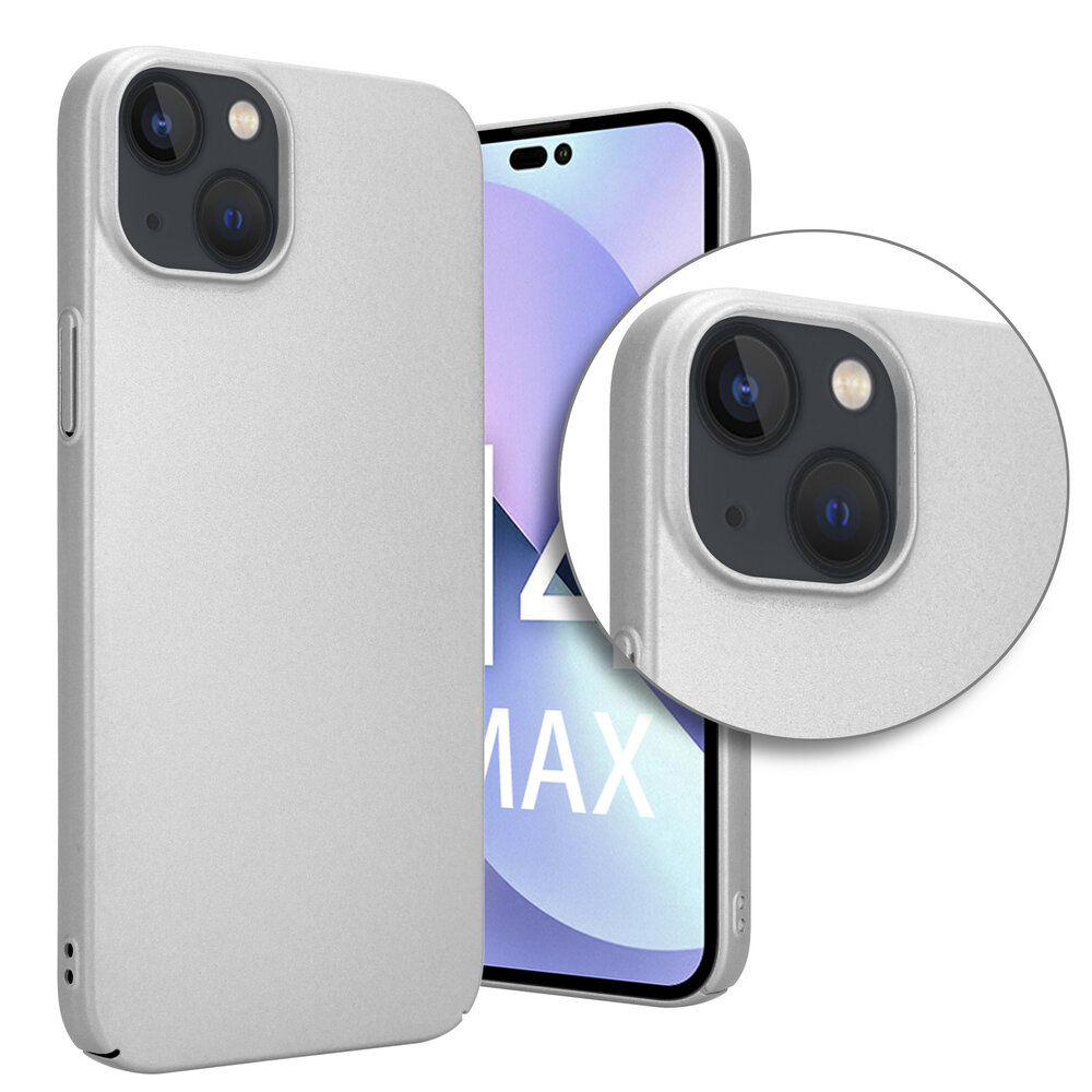 Shieldcase Shieldcase geschikt voor iPhone 14 Plus ultra thin case (zilver) + ShieldCase screenprotector - beschermglas iPhone bescherming - iPhone case bescherm hoesje + Screenprotector