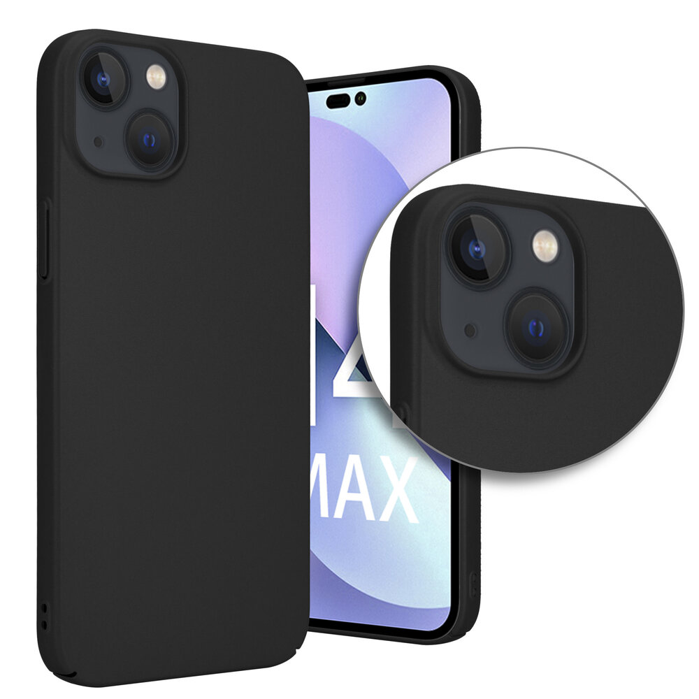 Shieldcase Shieldcase geschikt voor iPhone 14 Plus ultra thin case (zwart) + ShieldCase screenprotector - beschermglas iPhone bescherming - iPhone case bescherm hoesje + Screenprotector