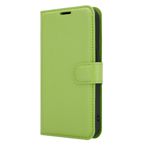 Shieldcase ShieldCase geschikt voor iPhone 14 Plus wallet case (groen) + ShieldCase screenprotector - beschermglas iPhone bescherming - iPhone case bescherm hoesje + Screenprotector