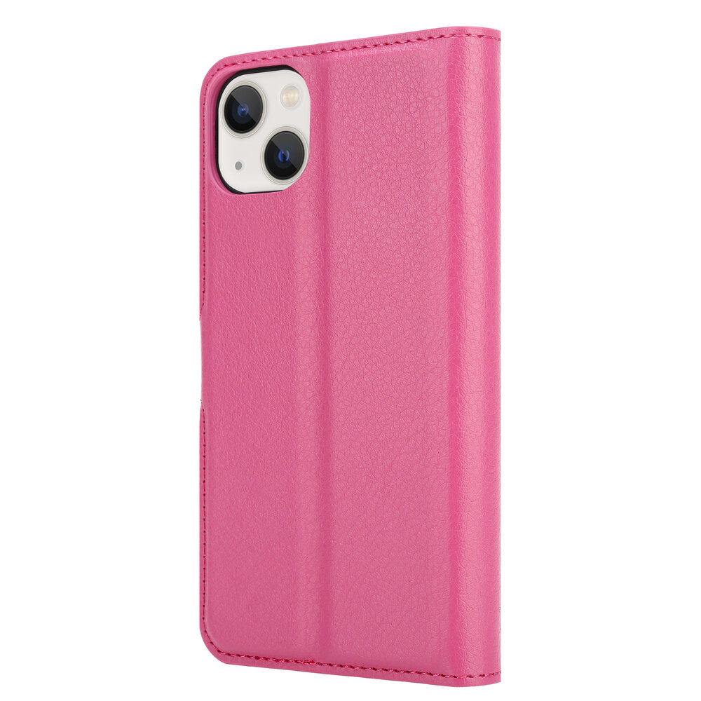 Shieldcase ShieldCase geschikt voor iPhone 14 Plus wallet case (roze)  + ShieldCase screenprotector - beschermglas iPhone bescherming - iPhone case bescherm hoesje + Screenprotector